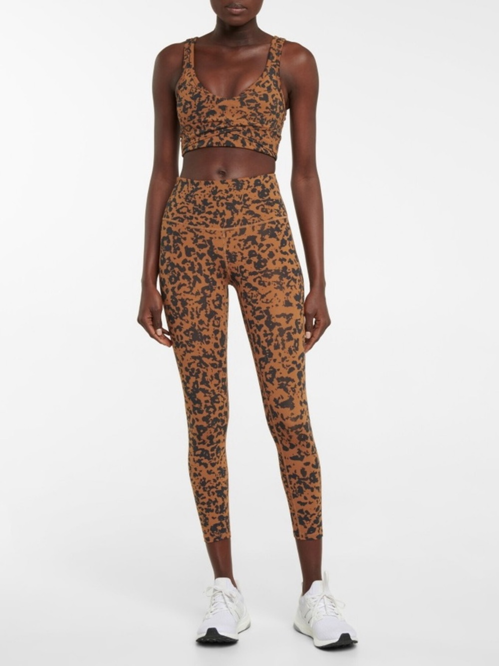 Varley Kellam Printed Sports Bra Cheetah Leopard Print